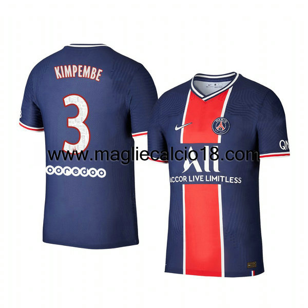 Prima divisa maglia paris saint germain Presnel Kimpembe 2020-2021