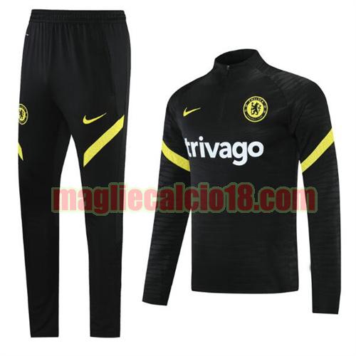 abbigliamento sportivo pullover chelsea 2021-22 nero