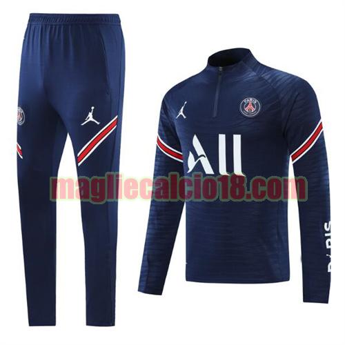 abbigliamento sportivo pullover paris saint germain 2021-22 blu reale