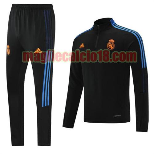 abbigliamento sportivo pullover real madrid 2021-22 nero