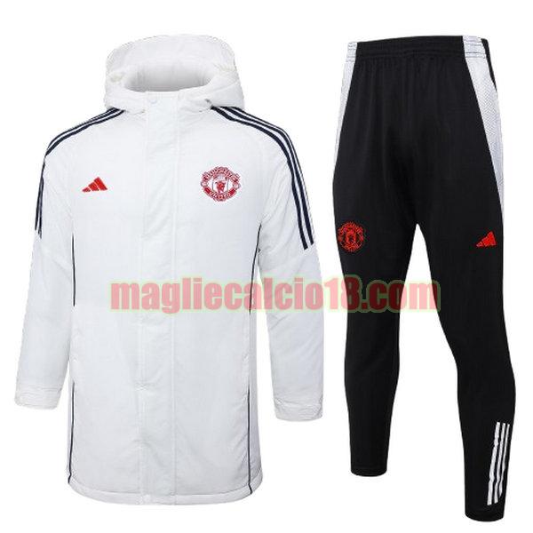cotton padded clothes manchester united 2024 2025 bianco completo