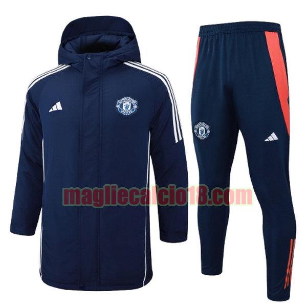 cotton padded clothes manchester united 2024 2025 blu completo