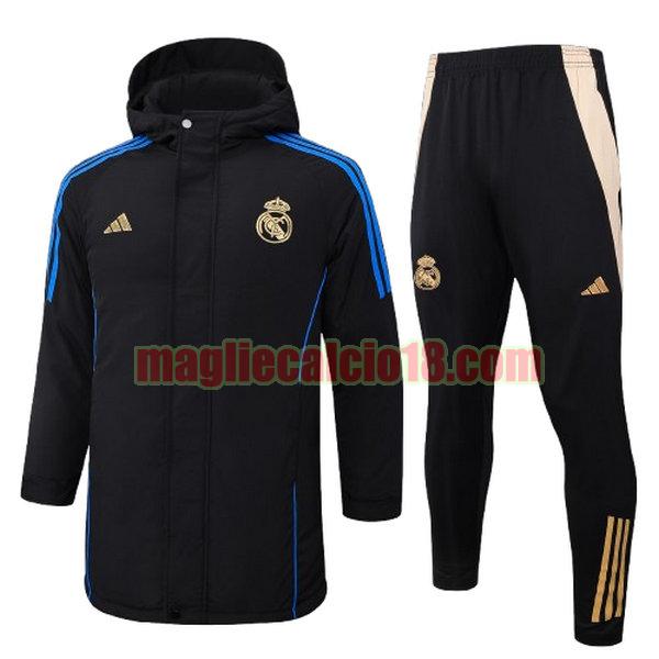 cotton padded clothes real madrid 2024 2025 nero completo