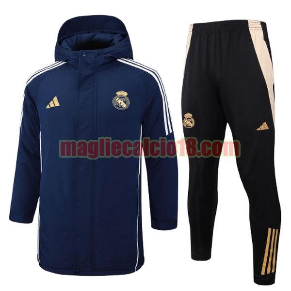 cotton padded clothes real madrid 2024 25 blu completo