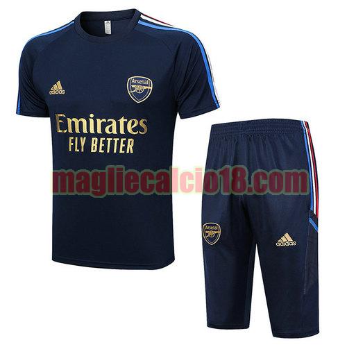 formaziones calcio arsenal 2023-2024 manica corta blu reale