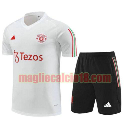 formaziones calcio manchester united 2023-2024 a poco prezzo manica corta bambino bianco