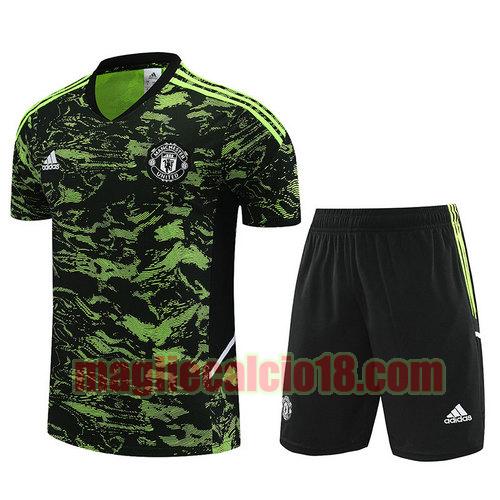 formaziones calcio manchester united 2023-2024 manica corta verde nero