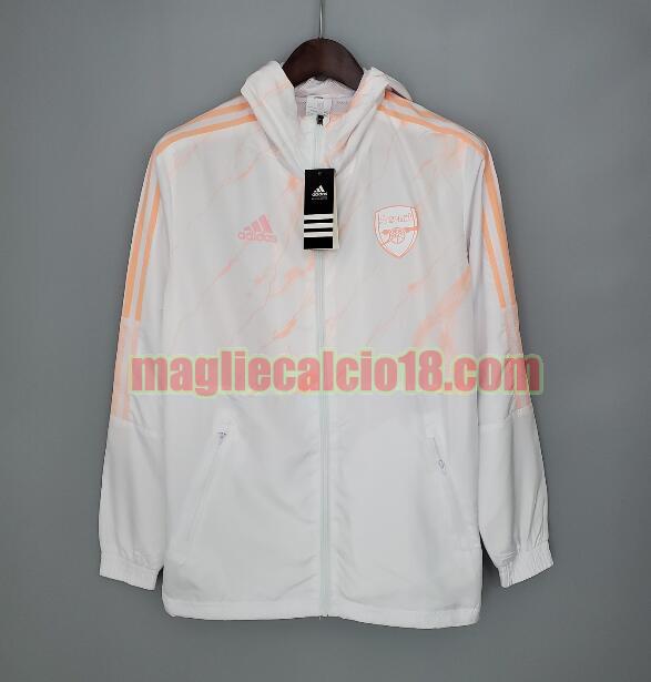 giacca a vento arsenal 2021-2022 bianca