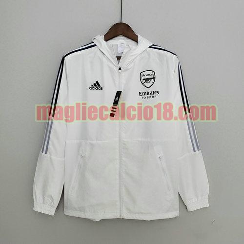 giacca a vento arsenal 2022-2023 bianco