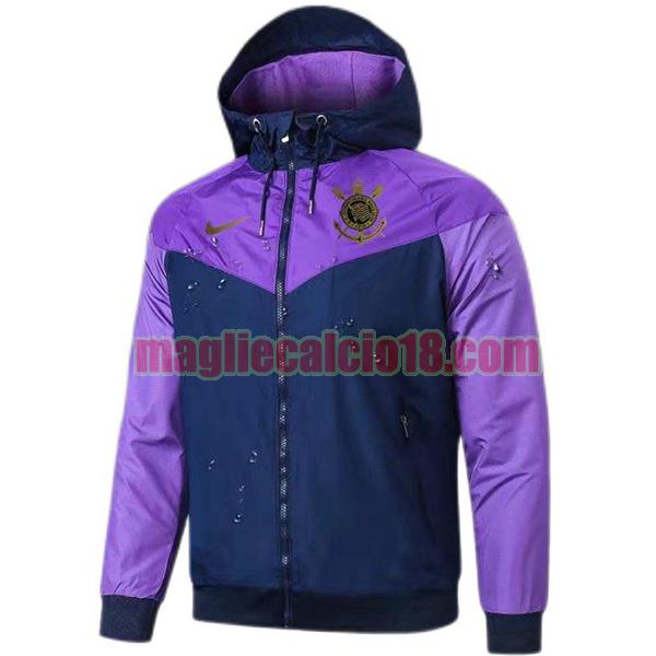 giacca a vento con cappuccio poco prezzo corinthians 2021-2022 cerniera completa viola