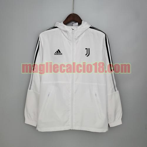 giacca a vento juventus 2021-2022 bianco nero