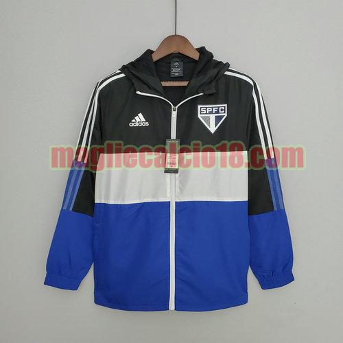 giacca a vento san paolo 2022-2023 nero bianco blu