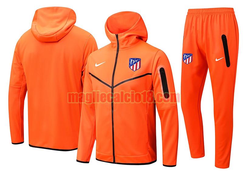 giacca con cappuccio atletico madrid 2022-2023 arancia