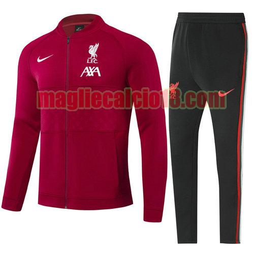 giacca con cappuccio liverpool 2022-2023 bambino rosso