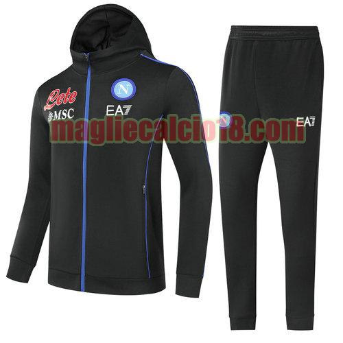 giacca con cappuccio napoli 2022-2023 bambino nero