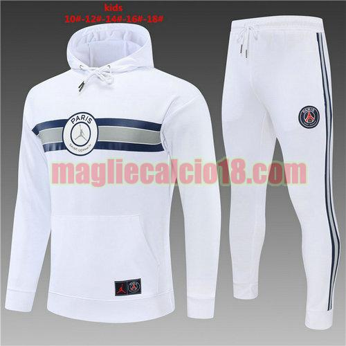 giacca con cappuccio paris saint germain 2022-2023 poco prezzo bambino bianco
