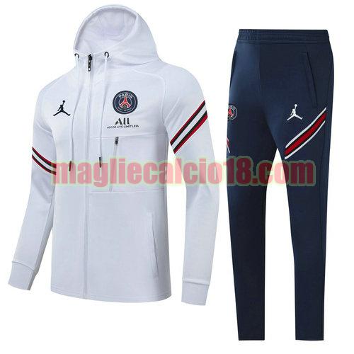 giacca con cappuccio paris saint germain 2022-2023 poco prezzo bambino bianco 02