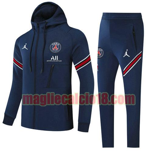 giacca con cappuccio paris saint germain 2022-2023 poco prezzo bambino blu