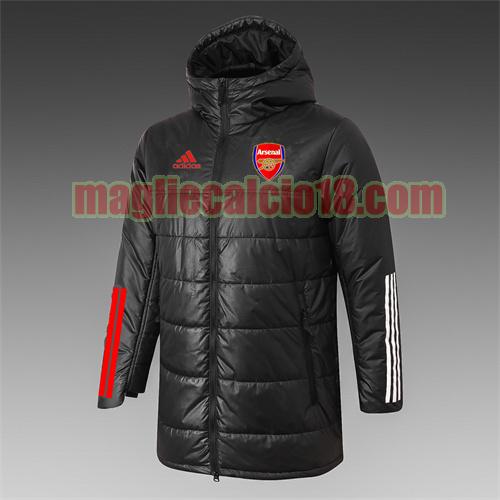 giacca in felpa di cotone giacca a poco prezzo arsenal 2021-2022 adidas nero con cappuccio