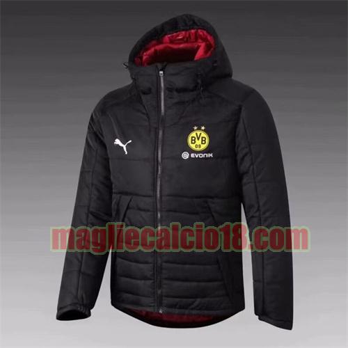 giacca in felpa di cotone giacca a poco prezzo borussia dortmund 2021-2022 puma nero(rosso dentro il cappello) con cappuccio