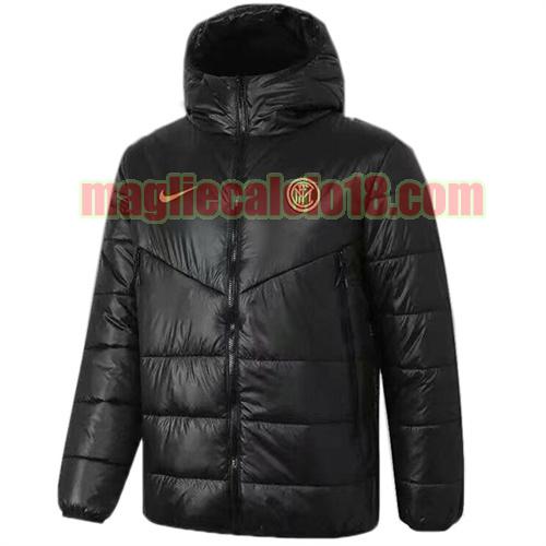 giacca in felpa di cotone giacca a poco prezzo inter milan 2021-2022 nike nero con cappuccio