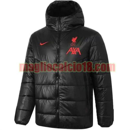 giacca in felpa di cotone giacca a poco prezzo liverpool 2021-2022 nike nero con cappuccio