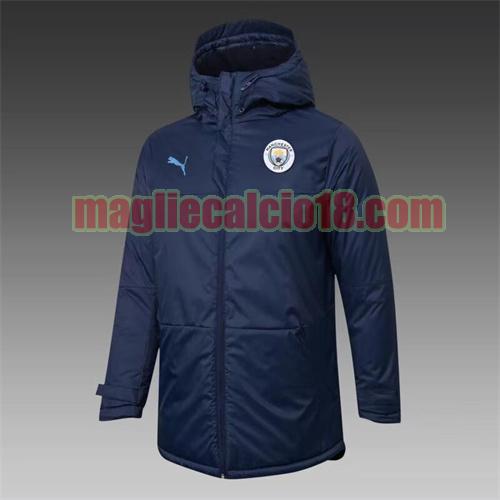 giacca in felpa di cotone giacca a poco prezzo manchester city 2021-2022 puma blu navy con cappuccio