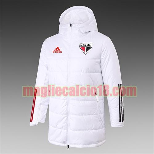giacca in felpa di cotone giacca a poco prezzo san paolo 2021-2022 adidas bianco con cappuccio