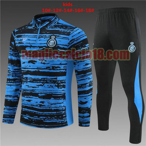 giacca sportiva al-nassr fc 2022-2023 completo bambino azzurro azzurro