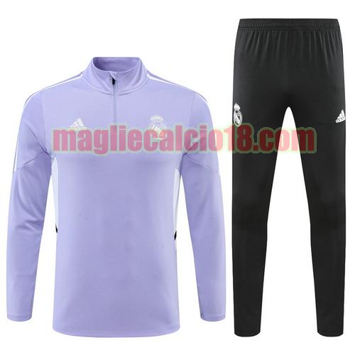 giacca sportiva con mezza zip real madrid 2022-2023 viola