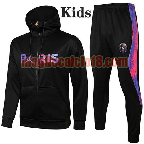 giacca sportiva con zip a poco prezzo paris saint germain 2021-2022 bambino nero