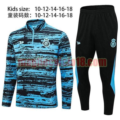 giacca sportiva con zip al-nassr fc 2023-2024 bambino blu nero