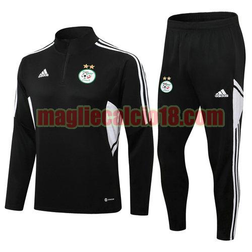 giacca sportiva con zip algeria 2022-2023 nero