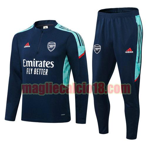 giacca sportiva con zip arsenal 2022-2023 blu reale