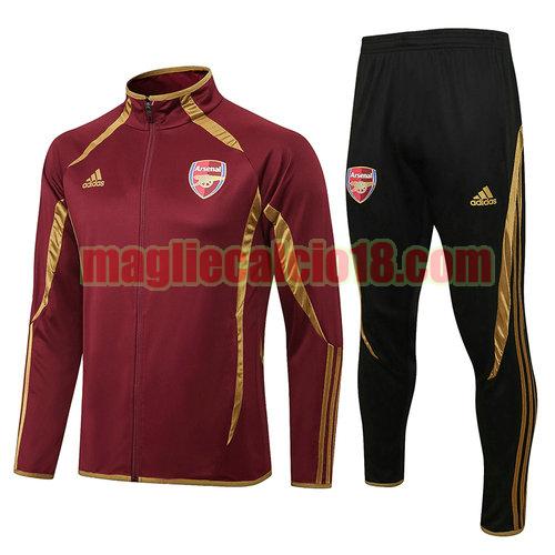 giacca sportiva con zip arsenal 2022-2023 rosso