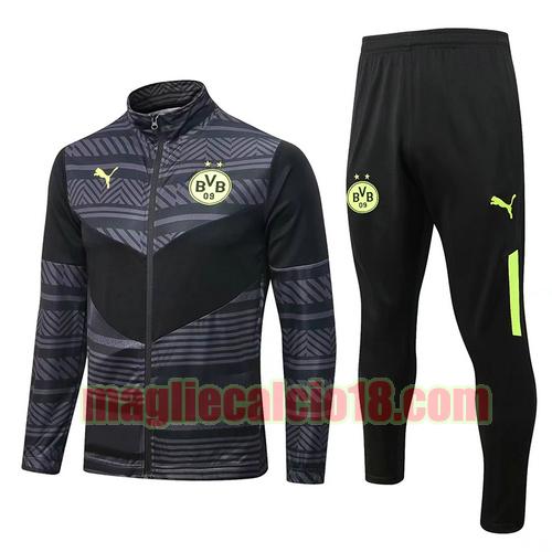 giacca sportiva con zip borussia dortmund 2022-2023 nero