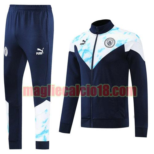 giacca sportiva con zip manchester city 2022-2023 02 blu zaffiro