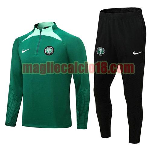 giacca sportiva con zip nigeria 2022-2023 verde