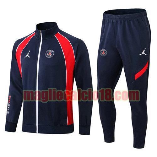 giacca sportiva con zip paris saint germain 2022-2023 blu reale