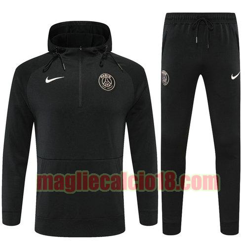 giacca sportiva con zip paris saint germain 2022-2023 nero