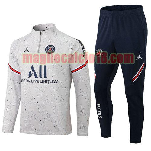 giacca sportiva con zip paris saint germain 2022-2023 poco prezzo grigio