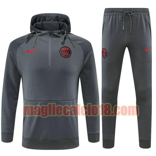 giacca sportiva con zip paris saint germain 2022-2023 poco prezzo grigio 02
