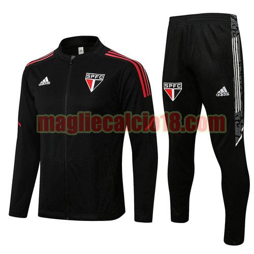 giacca sportiva con zip san paolo 2022-2023 nero