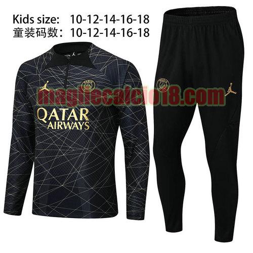 giacca sportiva paris saint germain 2022-2023 completo bambino oro nero oro nero
