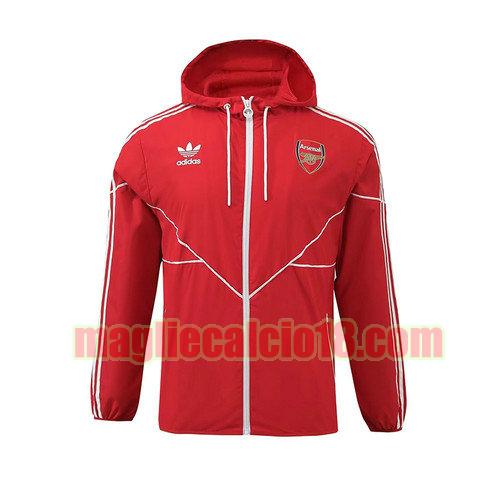 giacche a vento calcio arsenal 2024-2025 rosso