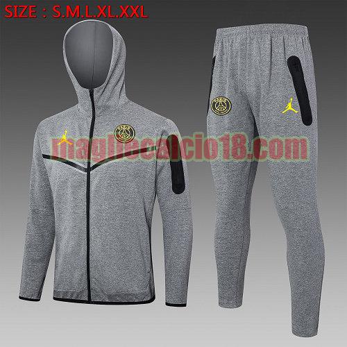 giacche calcio paris saint germain 2024-2025 grigio 02 completo