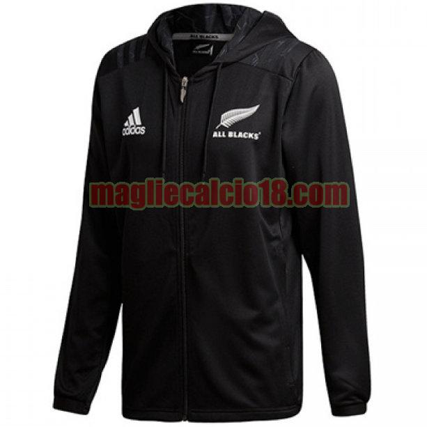 hoodies rugby calcio all blacks 2018-2019 formazione nero