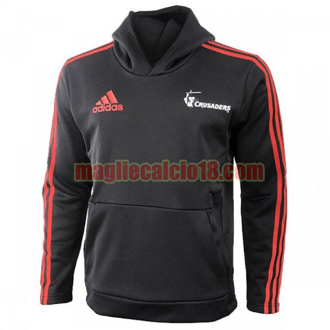 hoodies rugby calcio crusaders 2019 formazione nero