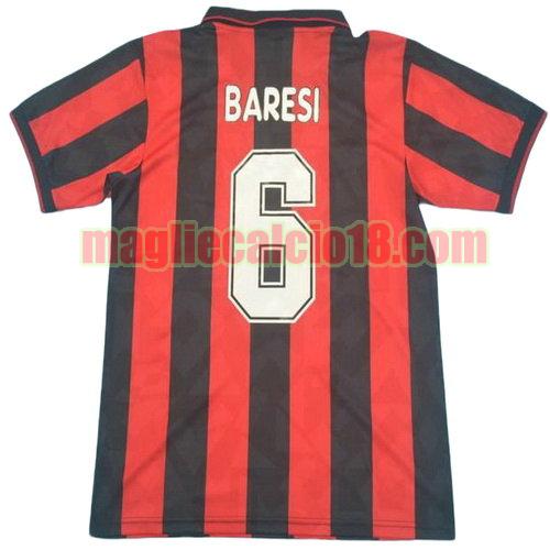 maglia ac milan 1993-1994 prima divisa baresi 6--