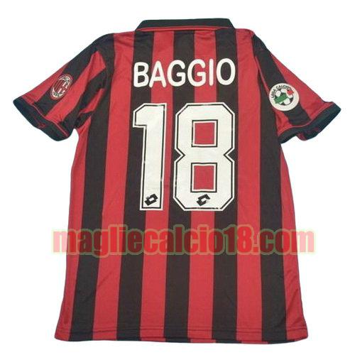 maglia ac milan 1996 prima divisa baggio 18